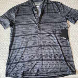 Linksoul Black and Gray Geometric Shirt